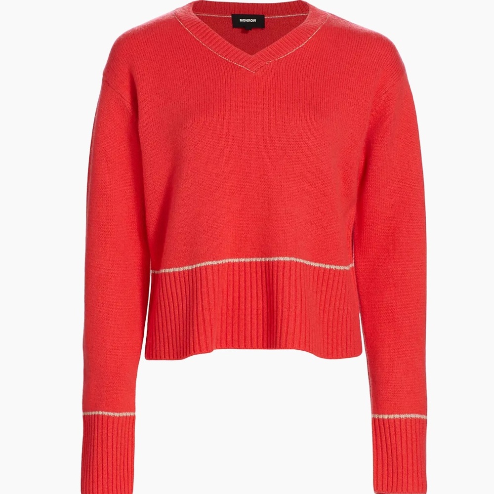 Wool Cash V-neck Sweater